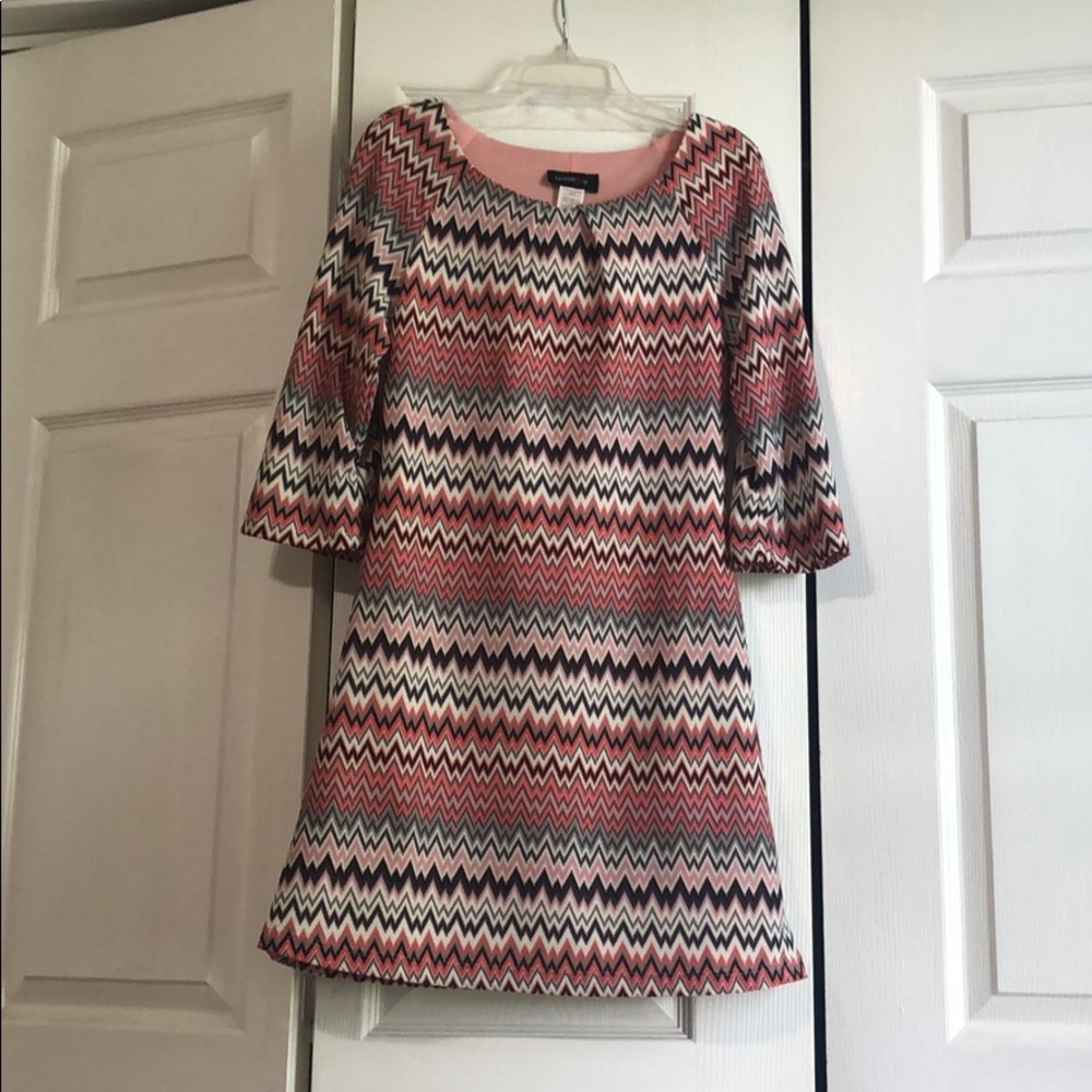 Pink Tones Chevron Dress